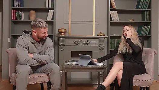 Fucked a sexy busty psychologist to orgasm