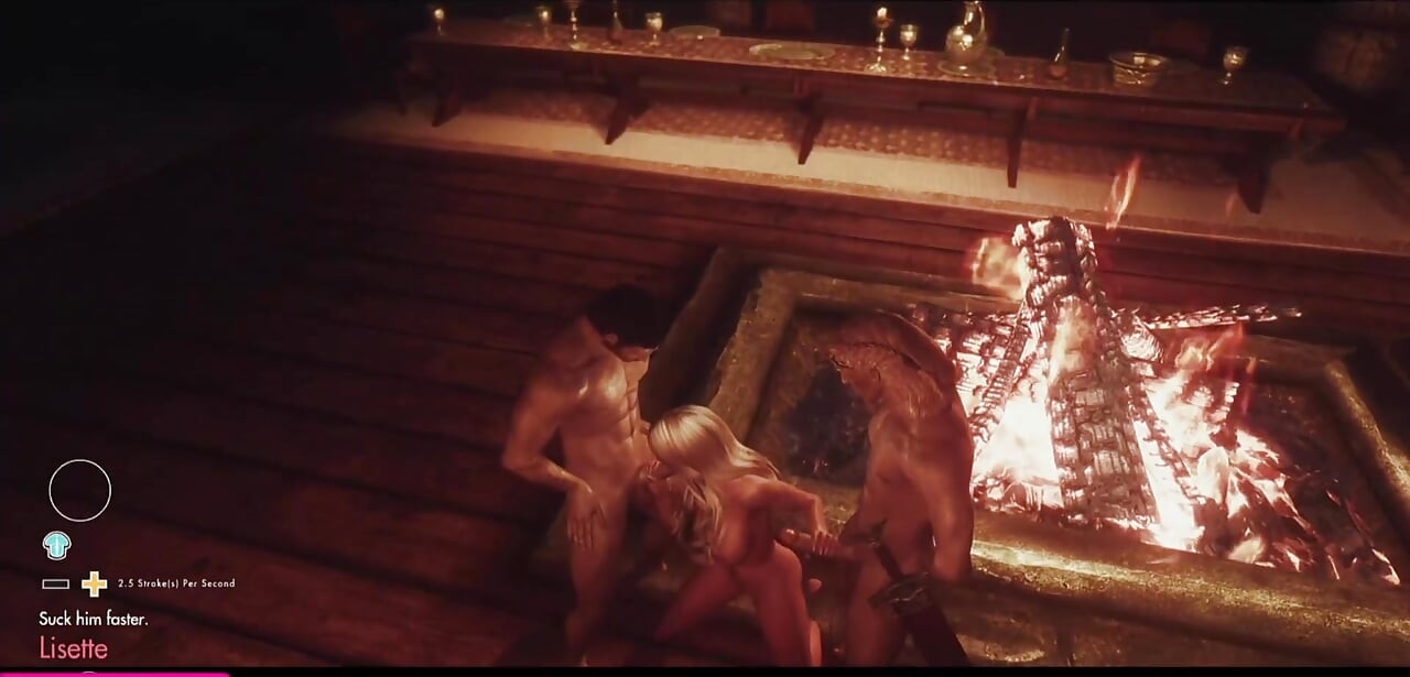 Skyrim OSEX 3some  Wizard Sex