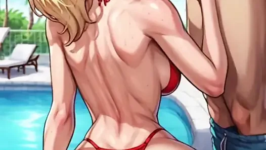 Hentai anime - arkadaşım üzgün ve beni sikmesi ve daha iyi hissetmesi için ona götünü veriyorum
