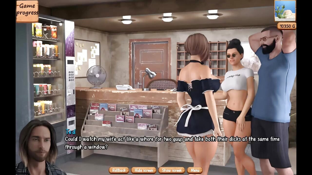 Fantasi istri nakal dengan gameplay di motel (rute ntr) untuk ngentot sama cowok gagah ini