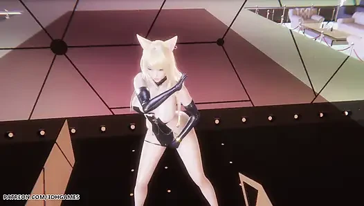 Mmd Hyo Min - Tubuh Bagus Ahri Striptease Seksi League of Legends Hentai Tanpa sensor 4K 60fps