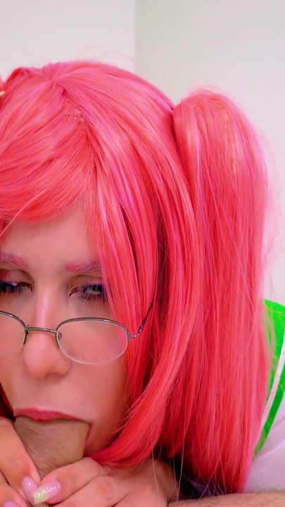 Otaku No Anal Heavy: Pink-haired Cosplayer Riding Her Butt Persistently