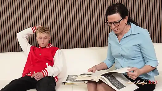 AuntJudysXXX - Tall Mature Teacher Beth McKenna Fucks Her Jock Student