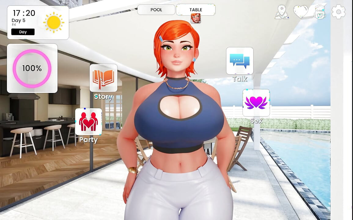 Mansion Days TABOO Hentai Game Ep.8 BIKINI GYM WORKOUT turn into SEX with STEP SISTER !