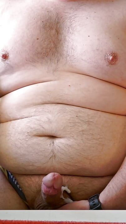 Fat Hairy Chub Masturbating Out Publicly On Cam