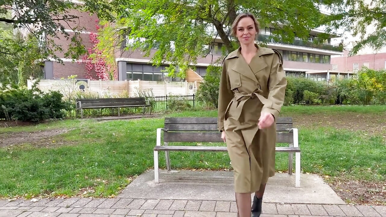 Wife Flashes Under Her Trench Coat and Takes Husband & His Friend Back to the Hotel for a Creampie and Facial