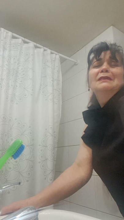 Mom Imagines Having Secret Sex with Him in the Bathroom.