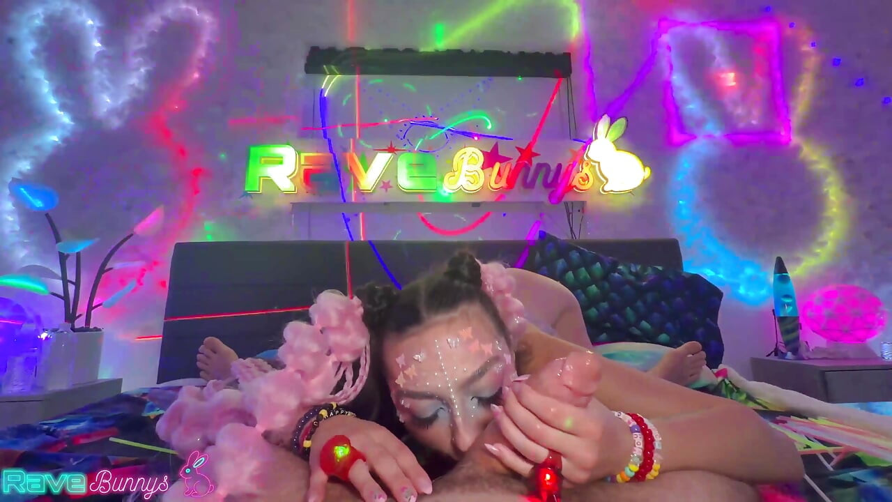 Brian Pumps Scarlett Full of Cum While Glowsticks Light Her Stockings!