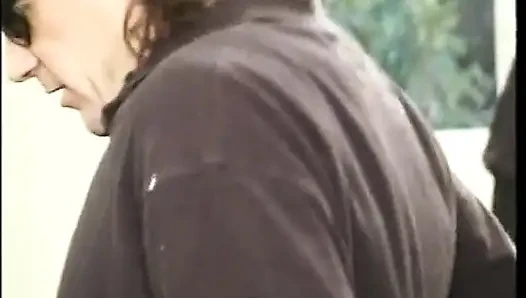 Well favored black girl with perfect body takes two cocks in all her holes