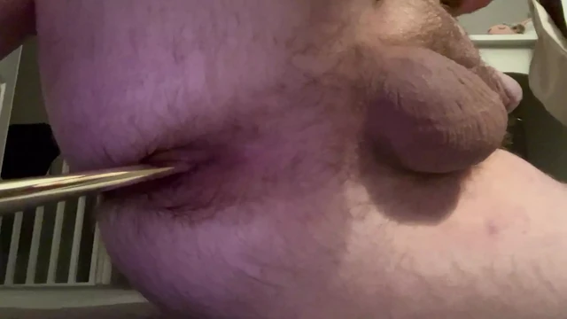 Ass play with brush