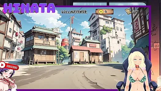 HINATA, akademinin ÖĞRETMENi. Fermuarını açıyor ve göğüslerini ortaya çıkarıyor. Shinobi Sırları 14