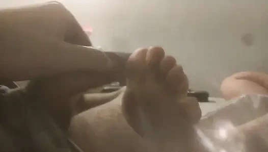 Friend Allowed Me to Fuck Her Feet While She's Playing