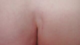 close-up do meu plug anal entrando