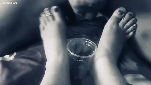 I wetted my cock with my stepmother's saliva and had sex with her beautiful pussy
