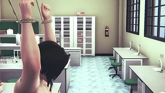 3 boyutlu animasyon - futanari orta yaşlı seksi kadın boşalma muayenesi ile ateşli hemşireler
