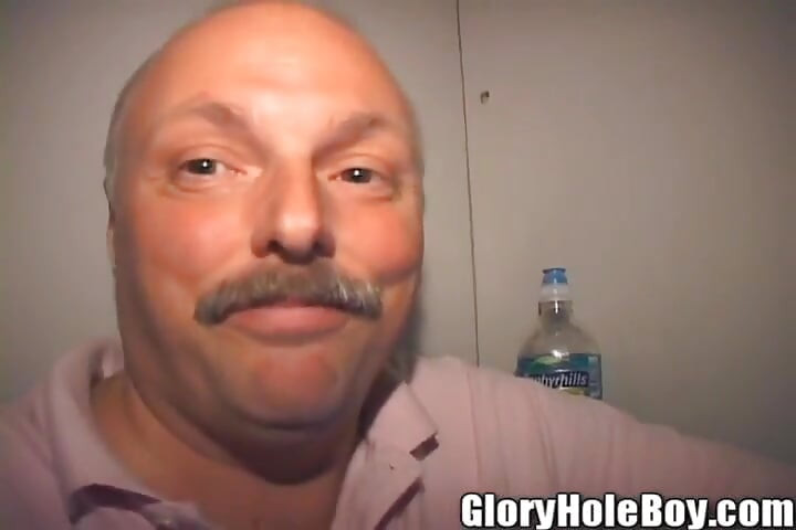Bald Chubby Stepdaddy Bear Glory Hole Hairy Blowjobs and Jerk off Penis Facials