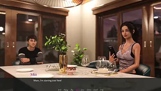 Быть женой 21, Горо наслаждается игрой с грудью Christines