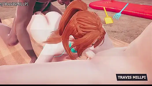 Doppelpenetration am strand