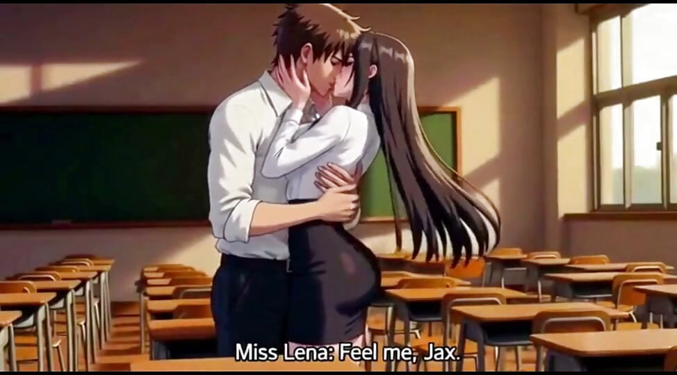 Deseo sexual irresistible entre una hermosa maestra y su devota estudiante universitaria