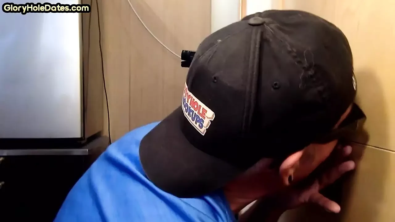 Gloryhole amateur DILF passionately eats yummy hairy cock