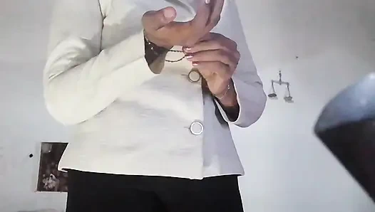 Step mother's home work with step son while husband was away