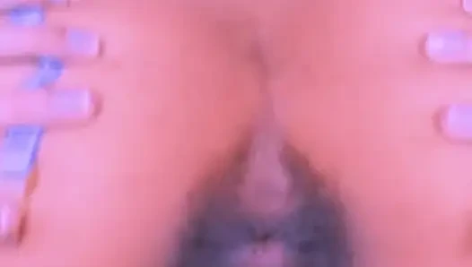 The secretary greets her stepson at the door and rides him all the way to the back