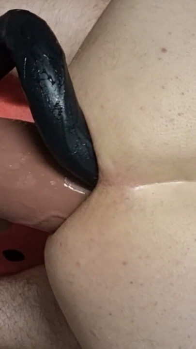 Str8 Aussie DP'd by Hankeys XL El Ray Dildo Session 03 | Clip 2