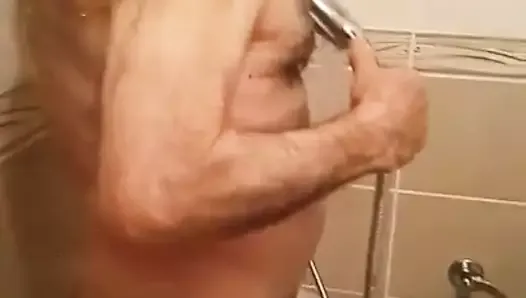 big dick grandpa under the shower