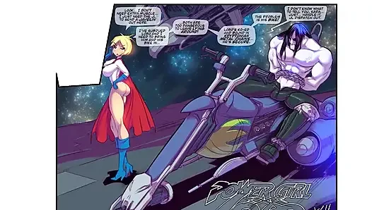 Power Girl x lobo - cewek super semok lagi asying besar