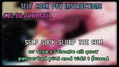AUDIO ONLY - Self Suck and slurp your cum or I release your perverted oics online