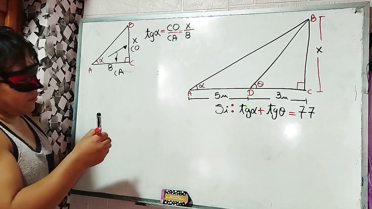 27 Trigonometria Calcula a Altura e Área do Triângulo - Matemática Sexual - Alma Azaghal