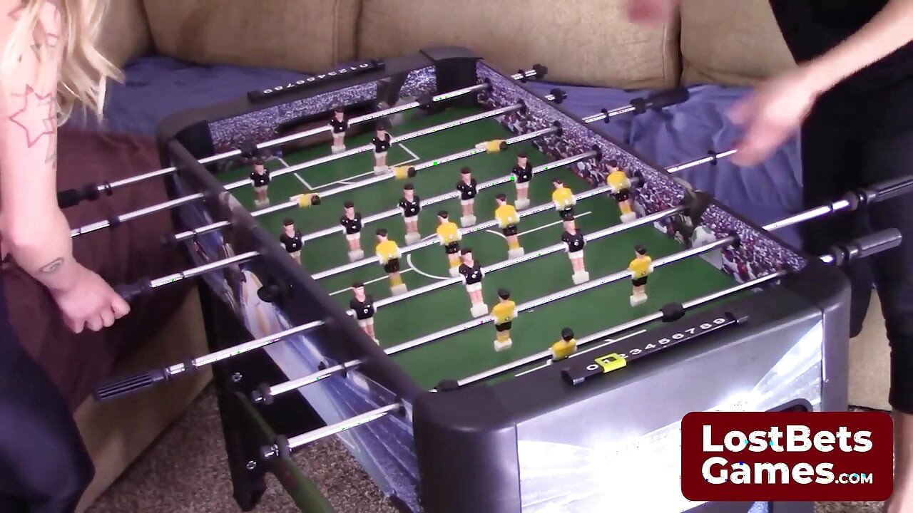 Two Best Friends Navigate This Comedic Strip Foosball Game