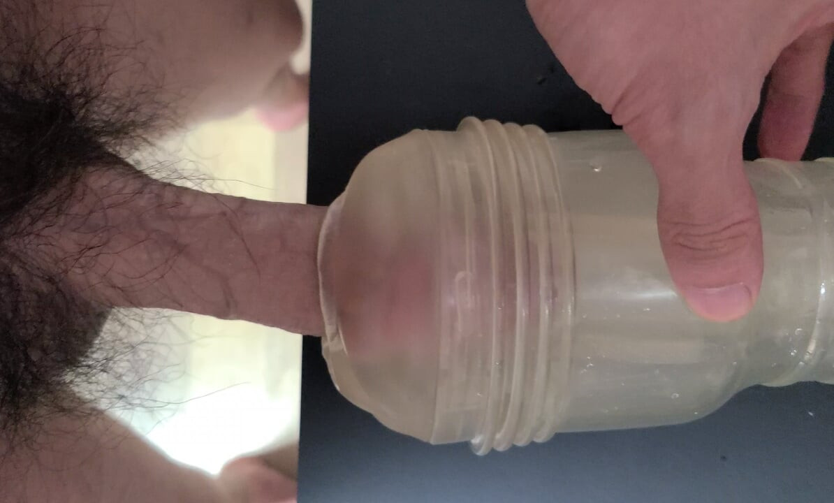 korean guy using fleshlight and a semen being ejected