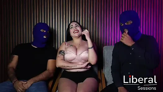 BIG TITS WOMAN GETS FUCKED AND RECORDED BY TWO MEN FOR THE FIRST TIME