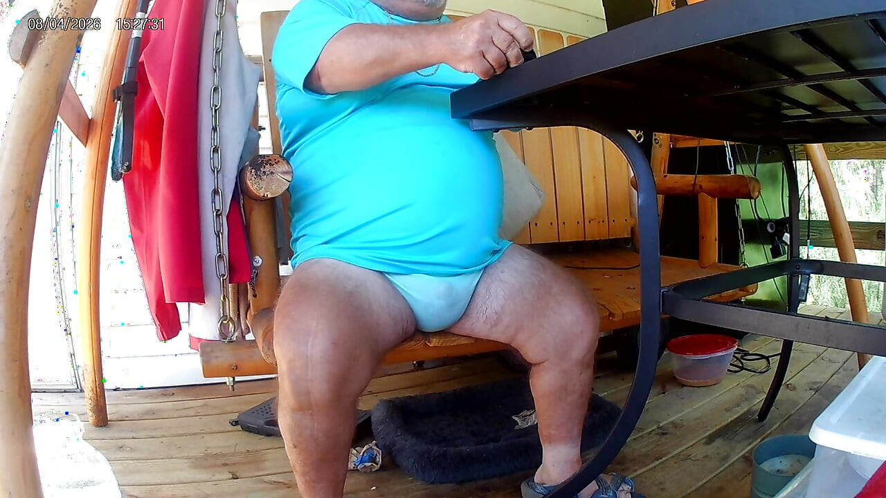 Mark Fletcher wearing pissed soaked panties shooting another big load