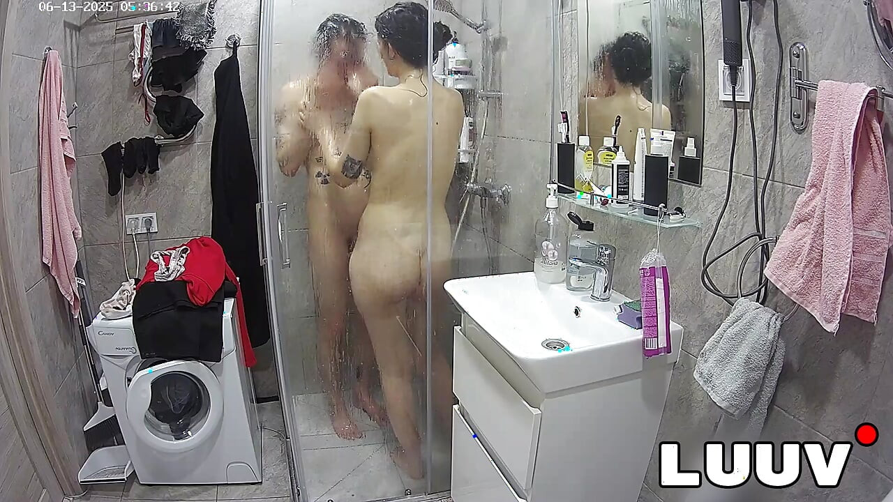 LUUV. Alice, a tattooed beauty, takes a shower with her boyfriend