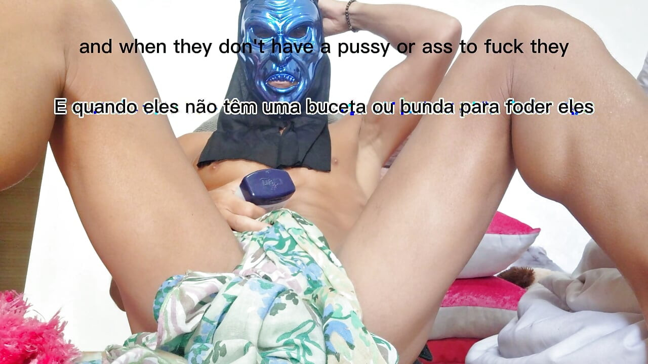 Halloween Monster Mask Teaches Hard Cock Exercise - How to Get a Stronger, Rock Hard Dick & Cums Twice While Training