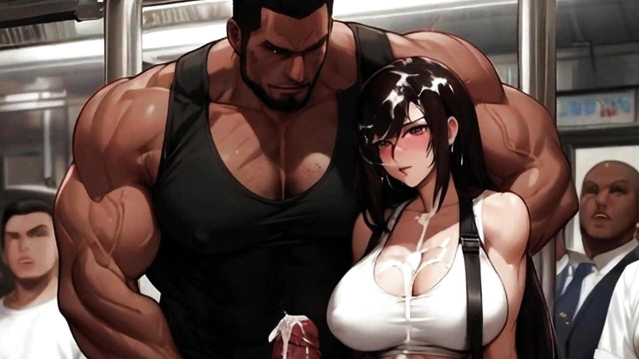 Tifa loves drinking strangers cum on the Midgar train