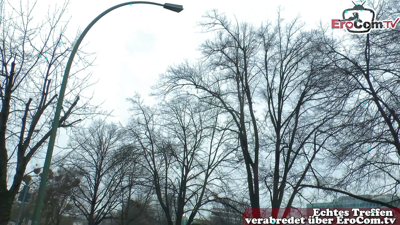 Super skinny German teen makes street sex casting