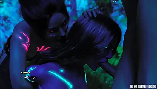 James lagi asik seks threesome sama dua gadis nakal di hutan