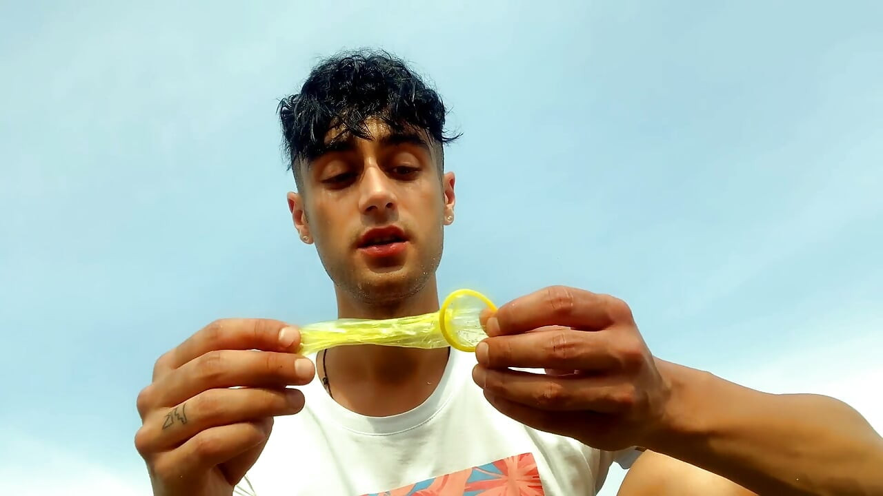 Swallowing Cum of Used Condom by Straight Guy