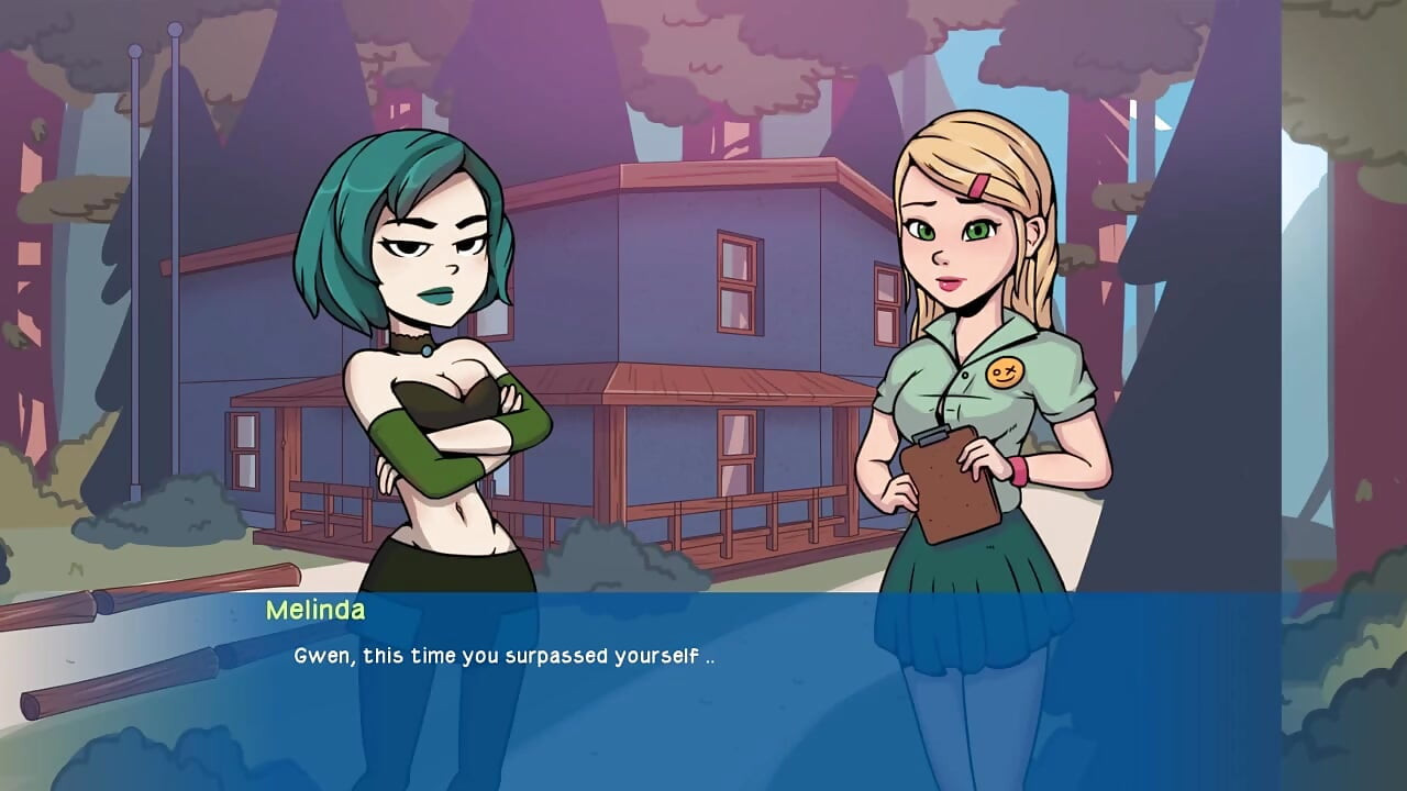 Camp Pinewood v2.8.0 Μέρος 22 Σέξι καβγάς Gwen από Loveskysan69