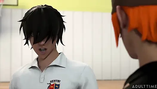 Hentai sex school episode 3 - hentai-studentin leckt die perfekte muschi seines lehrers aus, bis sie orgasmus hat!