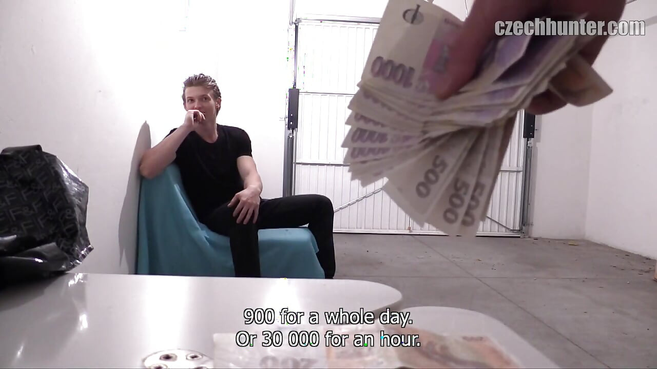 Czech Hunter - Cold Night Dicktraining Anti Smoking Student Sells His Straight Virgin Ass for Cash and Takes a Deep