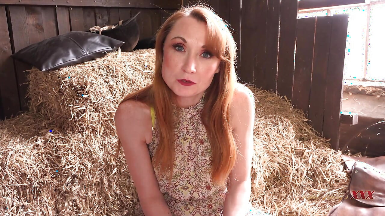 Horny Redhead MILF Housewife Lily Sucks Your Cock in the Barn