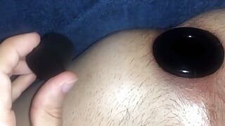 Anal plug all day Enjoy every day. Working hole is open