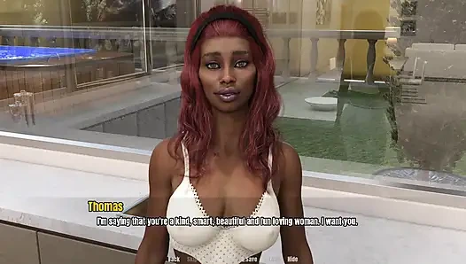 Grandma's house: sexy black ebony cheats her husband while he is watching tv  ep 61