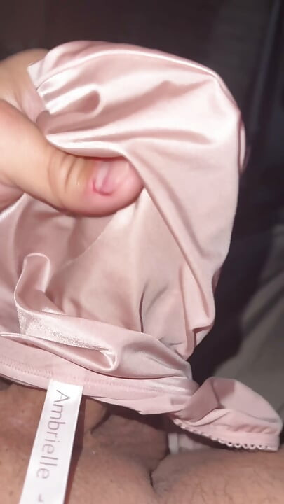 Satin pink pantie crush