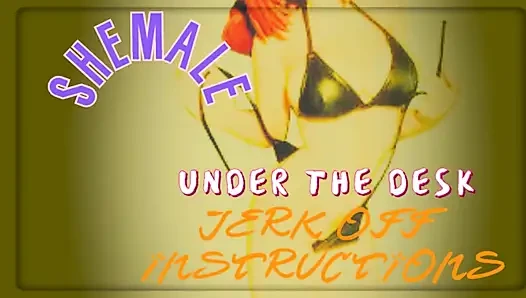 The Young Shemale Hangs Out Under Dr Nicks Desk at the Hospital and Directs His Strokes