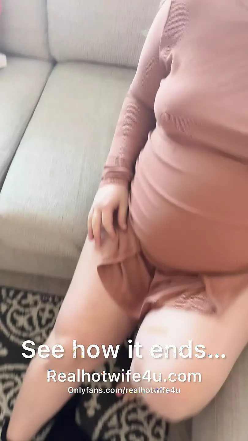 Quickie for pregnant hotwife - takes creampie home to her husband